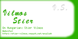 vilmos stier business card